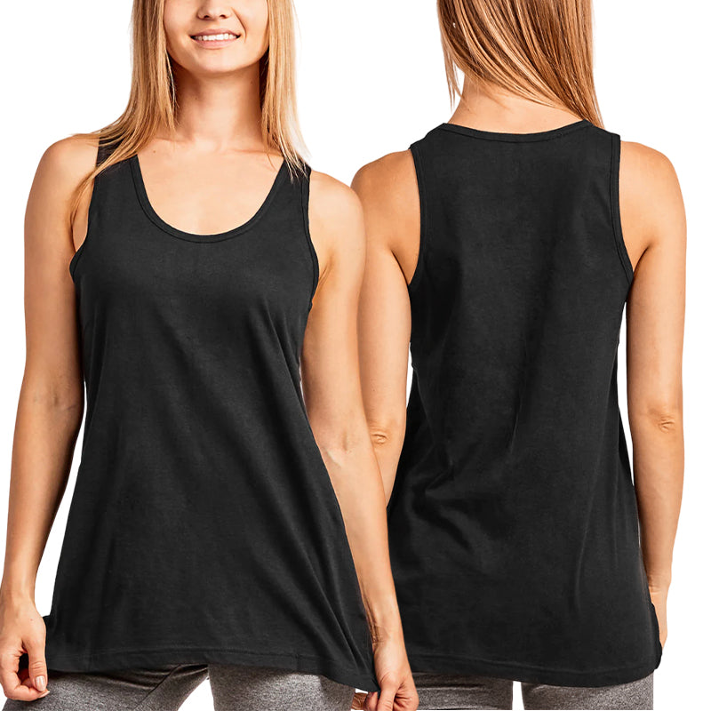 4 Pack Women's 100% Cotton Loose Fit Tank Top